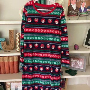Jammies for your Families Christmas Snowmen Gown - Size 7/8 Girls
